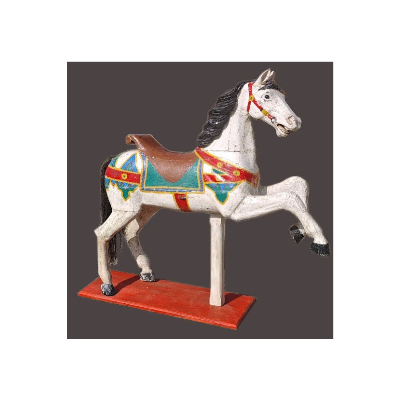 Cheval de manège ancien en bois